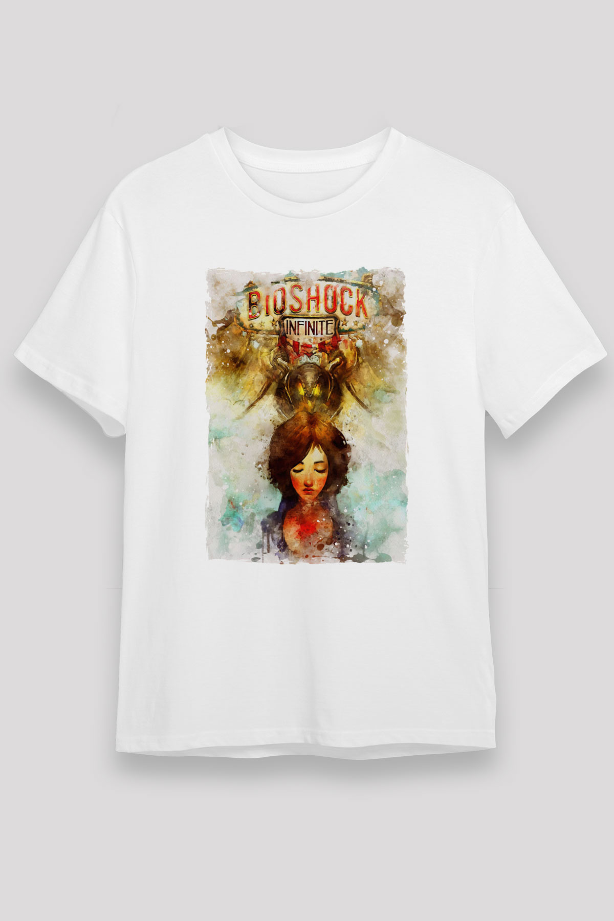 BioShock Beyaz Unisex Tişört T-Shirt