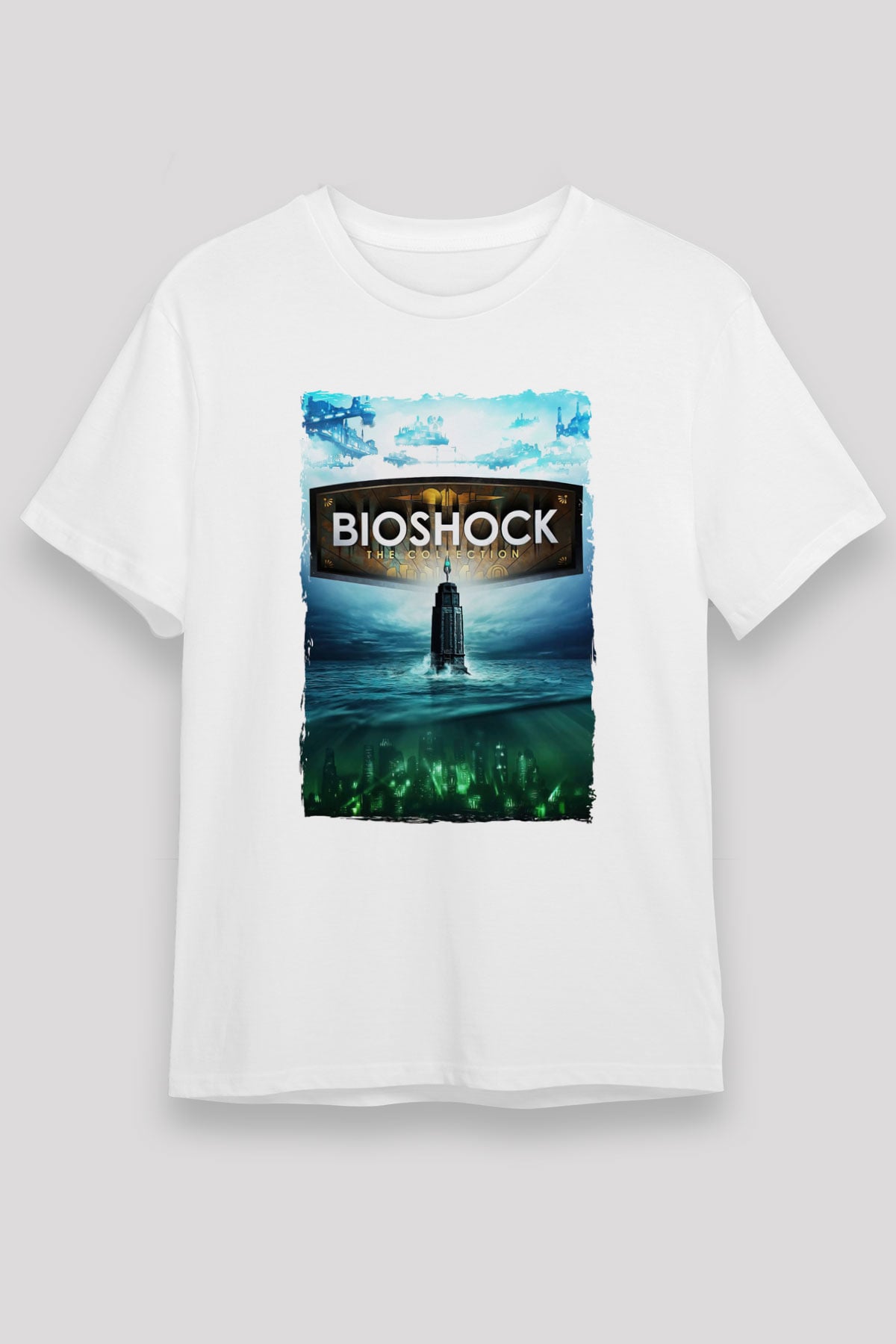 BioShock Beyaz Unisex Tişört T-Shirt