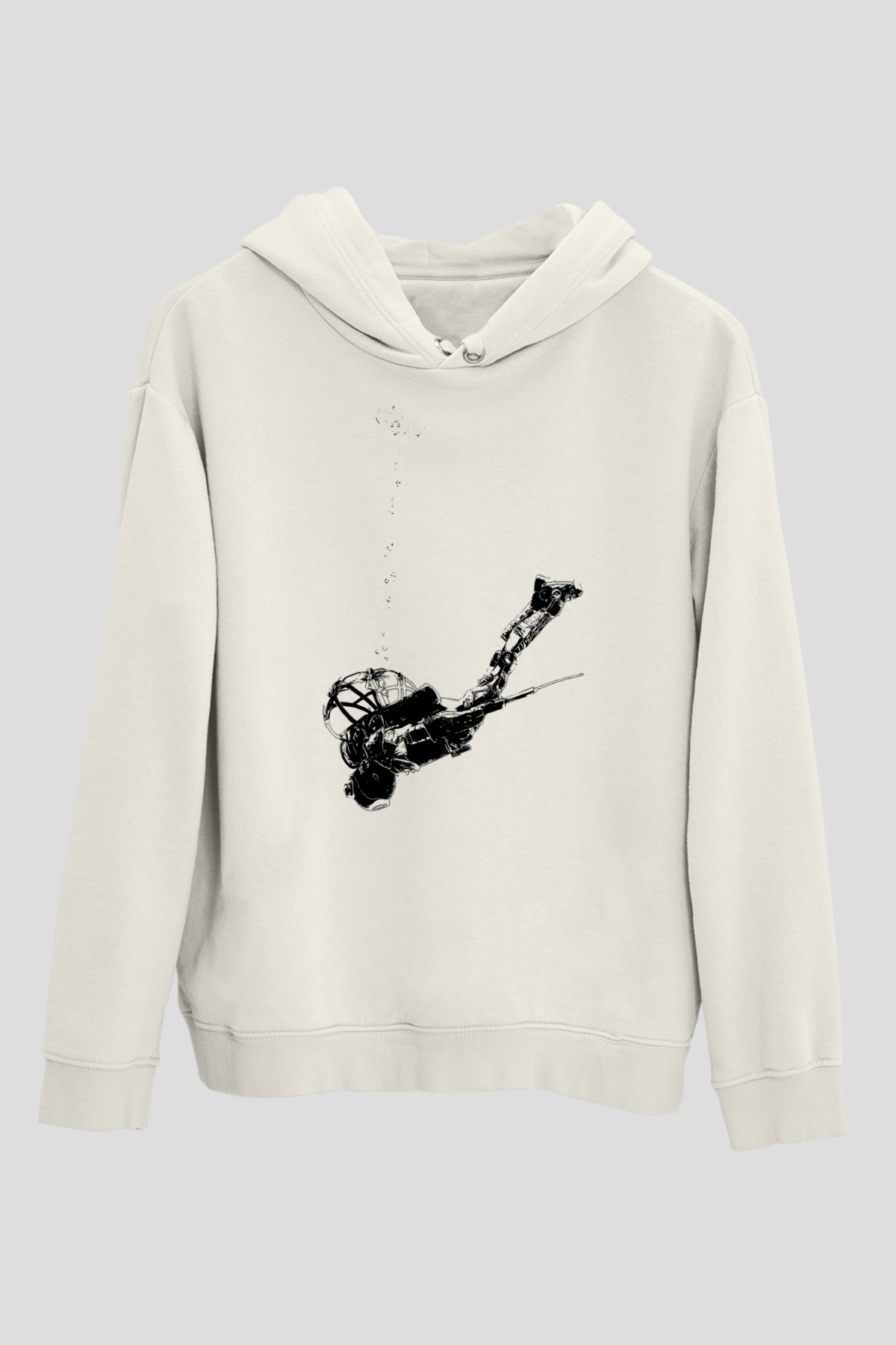 Bioshock James Baskılı Beyaz Unisex Kapüşonlu Sweatshirt