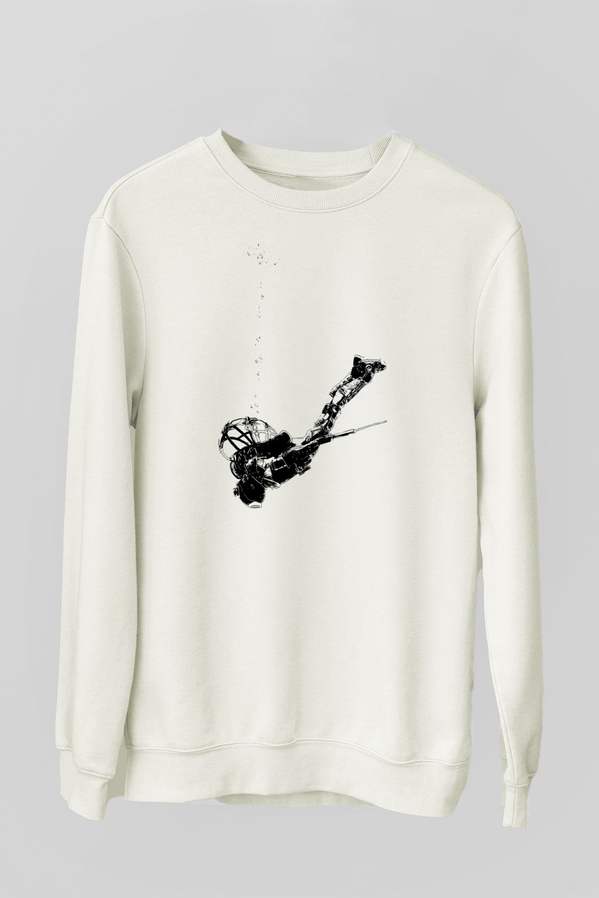 Bioshock James Baskılı Beyaz Unisex Sweatshirt