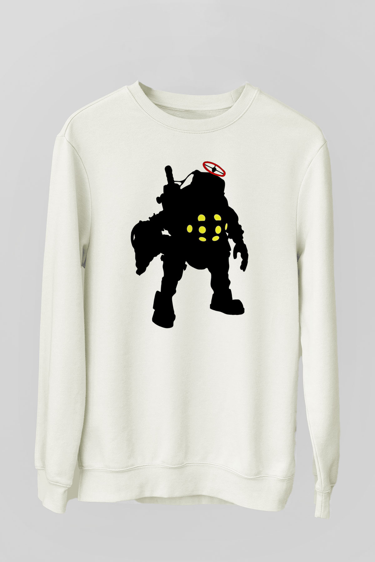Bioshock James Baskılı Beyaz Unisex Sweatshirt