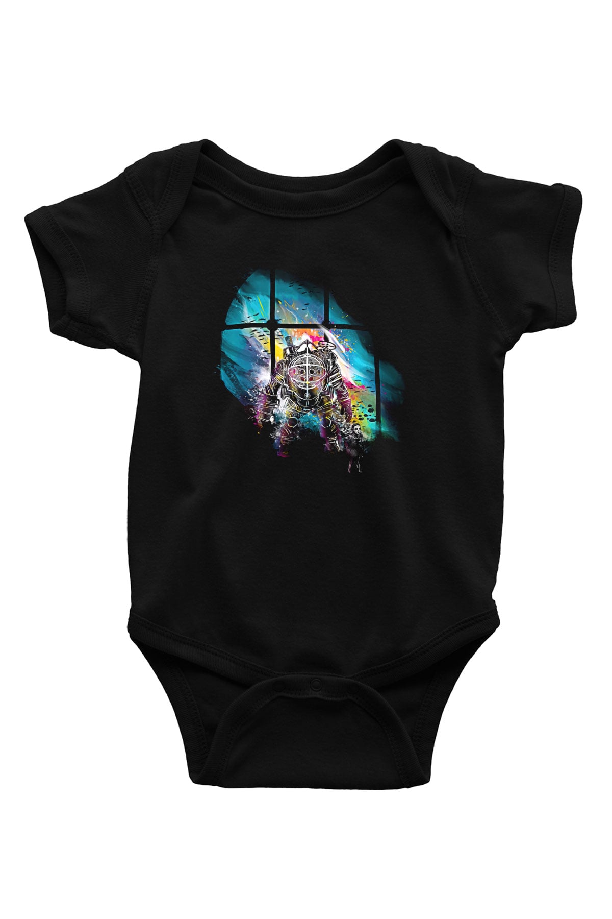 Bioshock James Baskılı Unisex Siyah Bebek Body - Zıbın