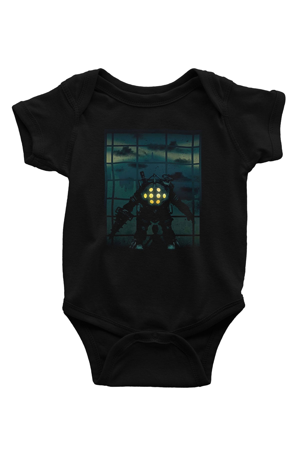 Bioshock James Baskılı Unisex Siyah Bebek Body - Zıbın