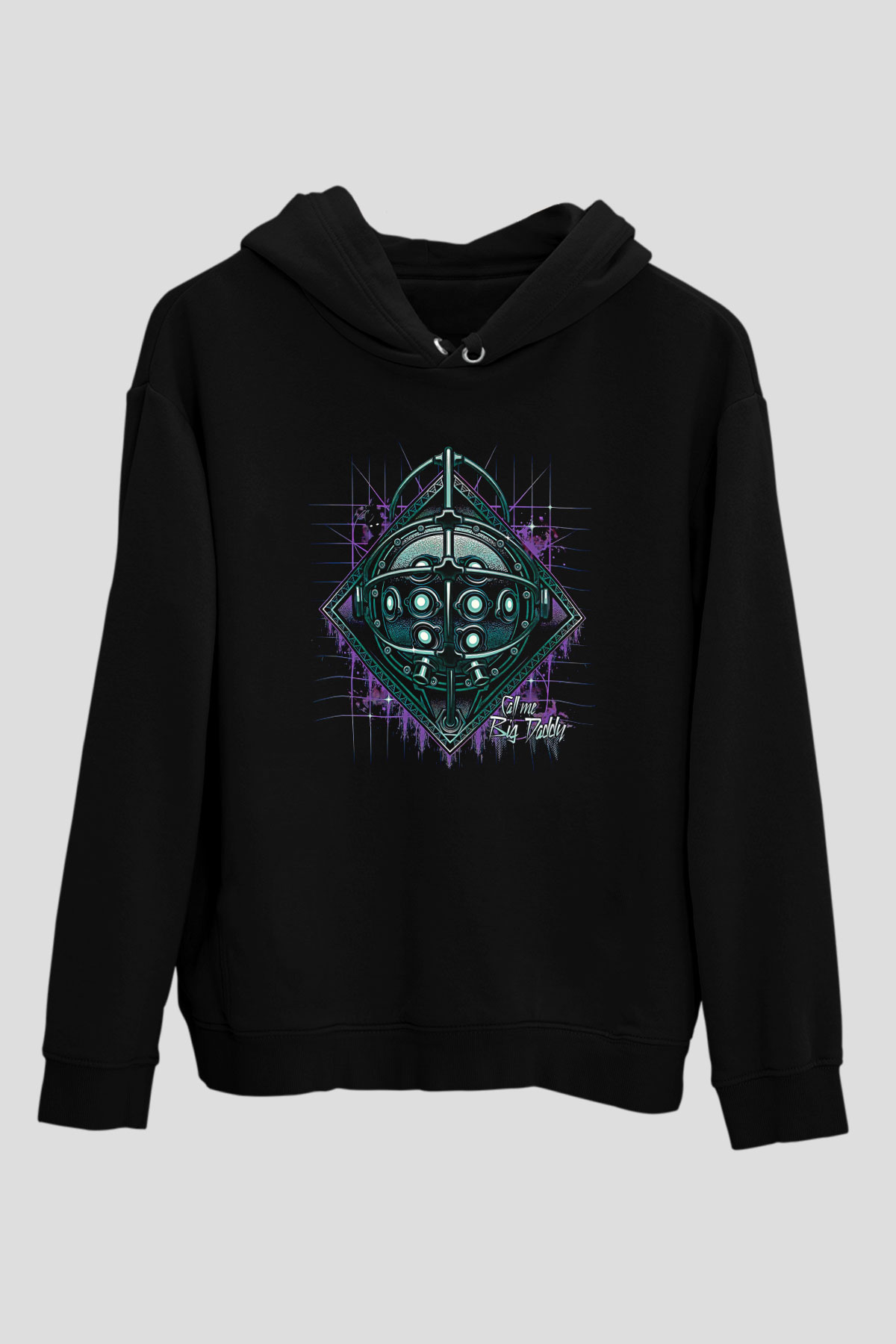 Bioshock James Baskılı Unisex Siyah Kapüşonlu Sweatshirt
