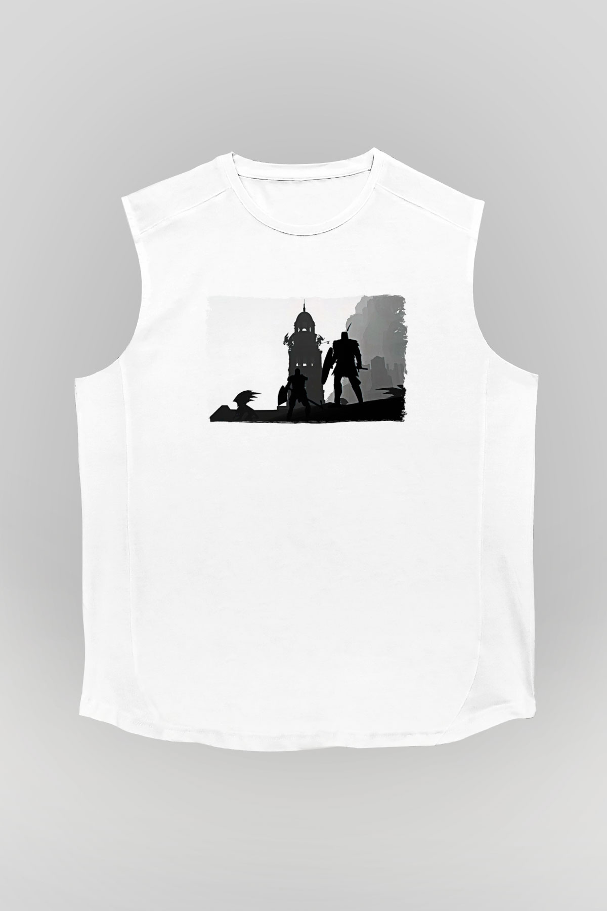 Bioshock James Baskılı Unisex Siyah Kolsuz Tişört - Tshirt