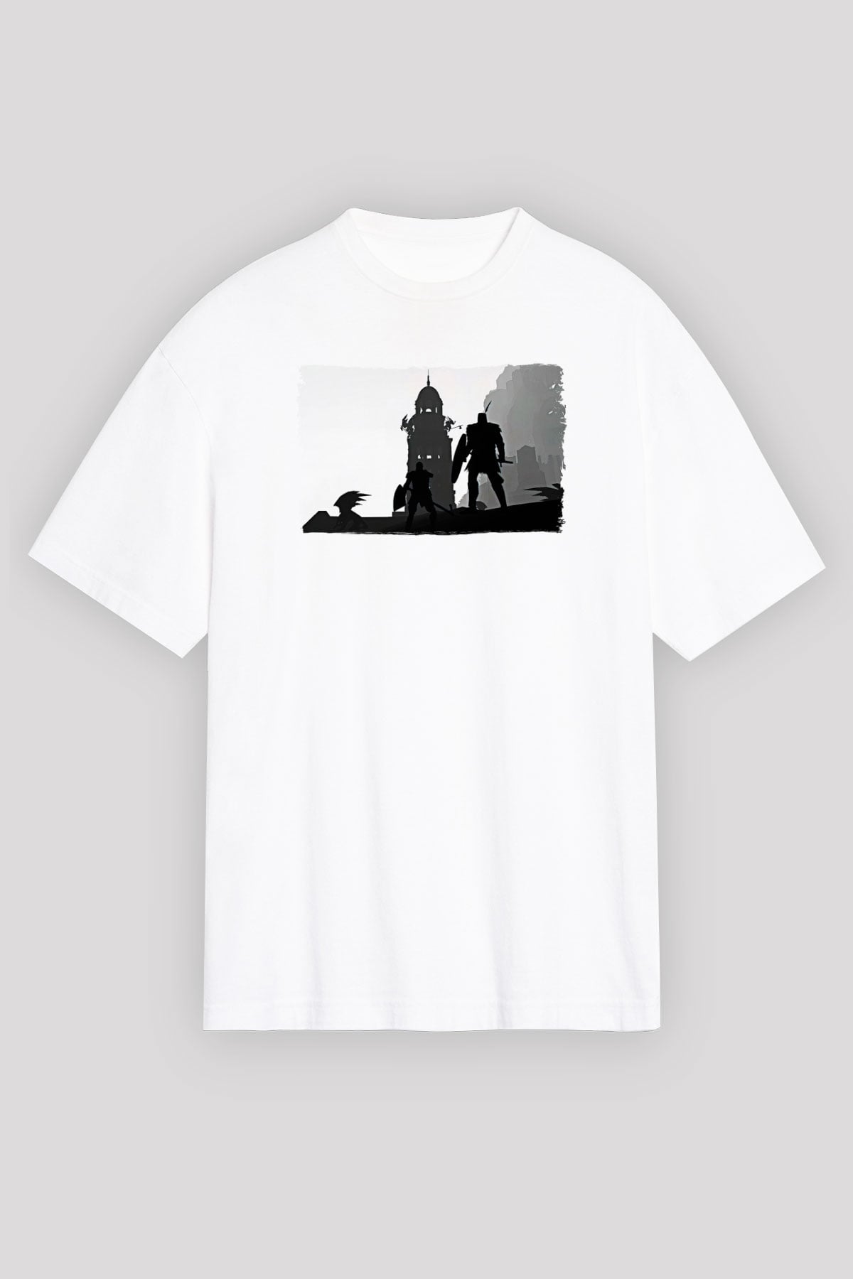 Bioshock James Baskılı Unisex Siyah Oversize Tişört - Tshirt