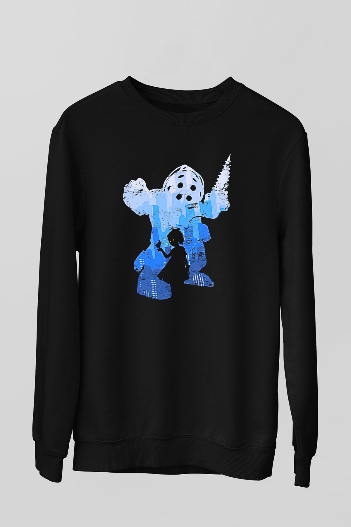 Bioshock James Baskılı Unisex Siyah Sweatshirt