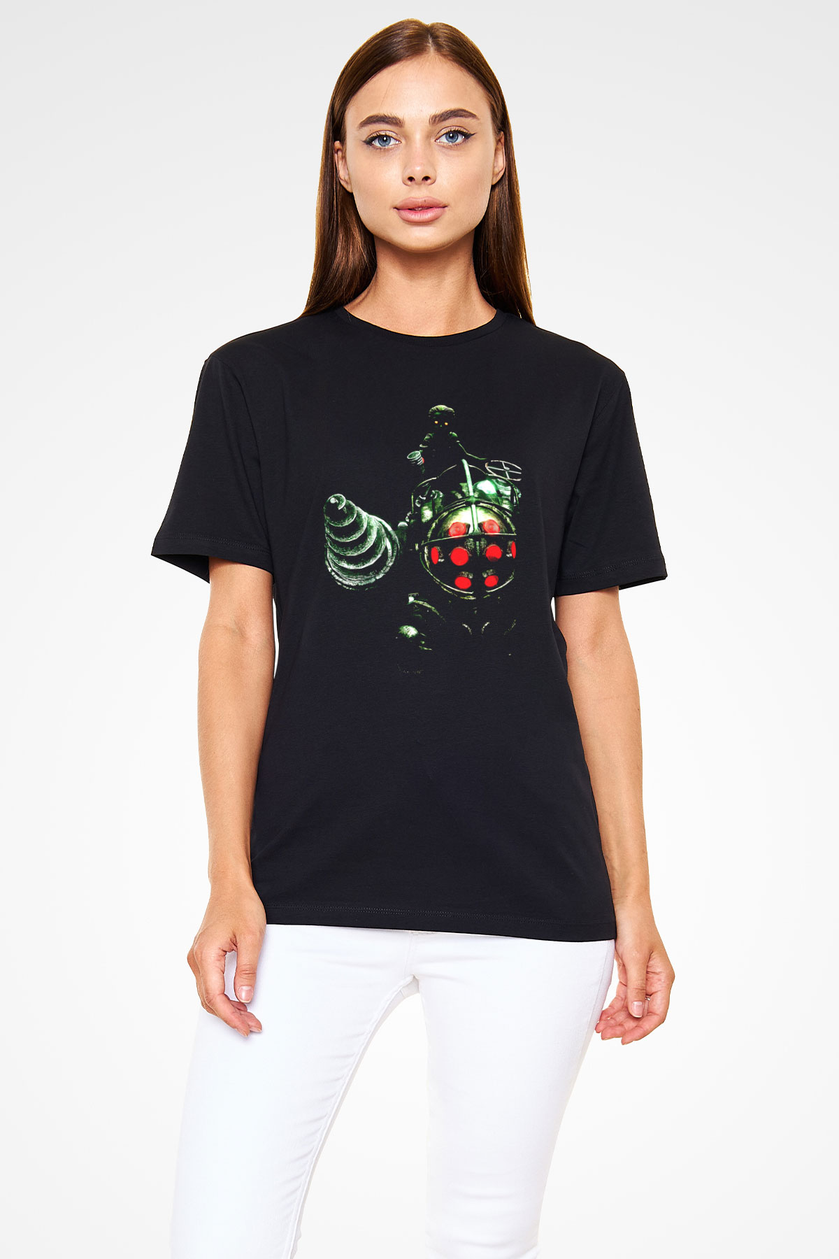 Bioshock James Baskılı Unisex Siyah Tişört - Tshirt
