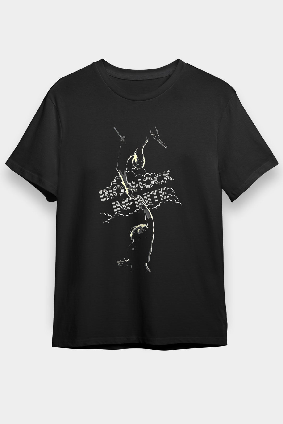 Bioshock James Baskılı Unisex Siyah Tişört - Tshirt
