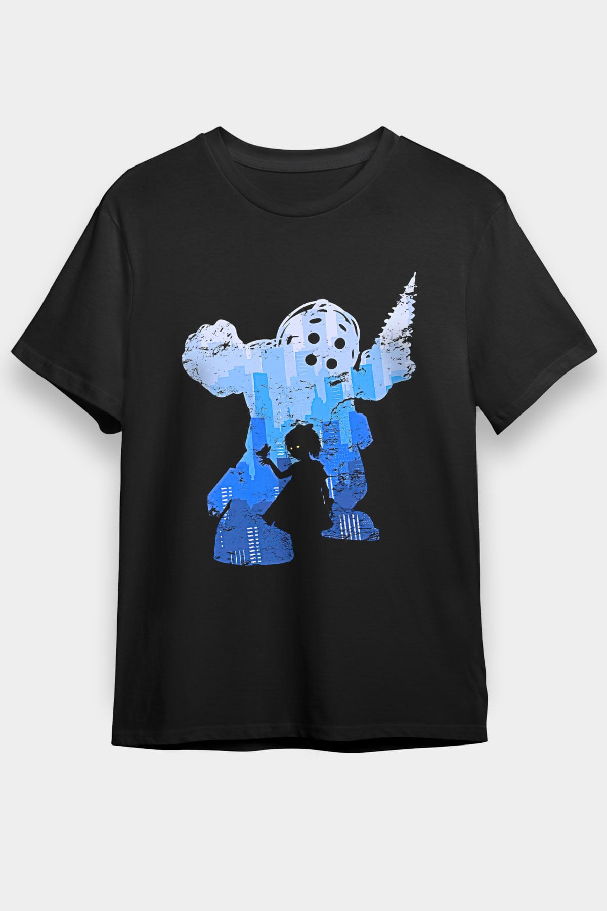 Bioshock James Baskılı Unisex Siyah Tişört - Tshirt