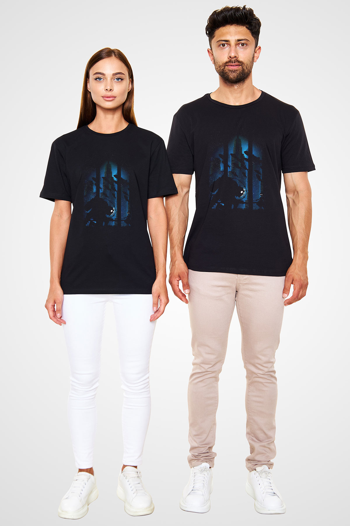 Bioshock James Baskılı Unisex Siyah Tişört - Tshirt