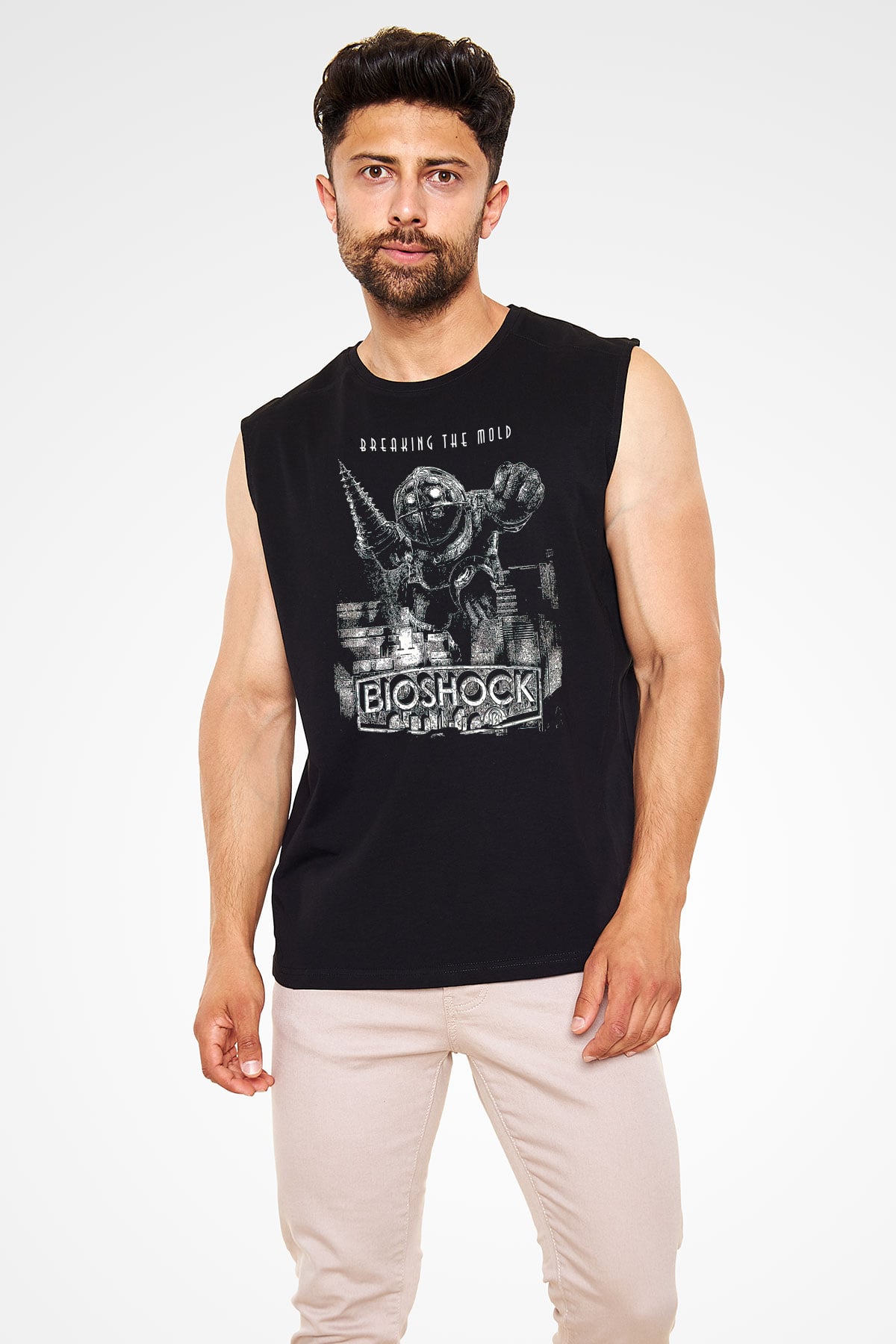BioShock Siyah Unisex Kolsuz Tişört