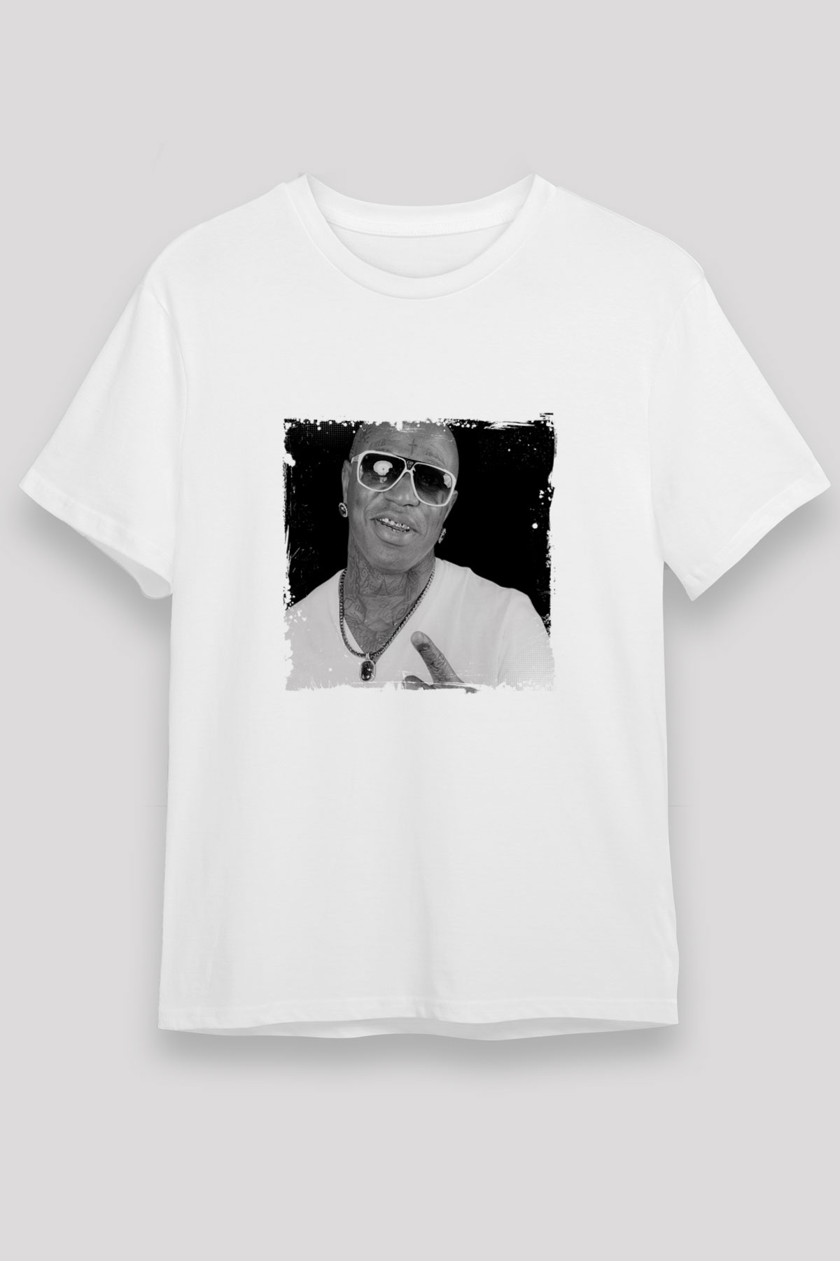 Birdman Baskılı Unisex Beyaz Tişört