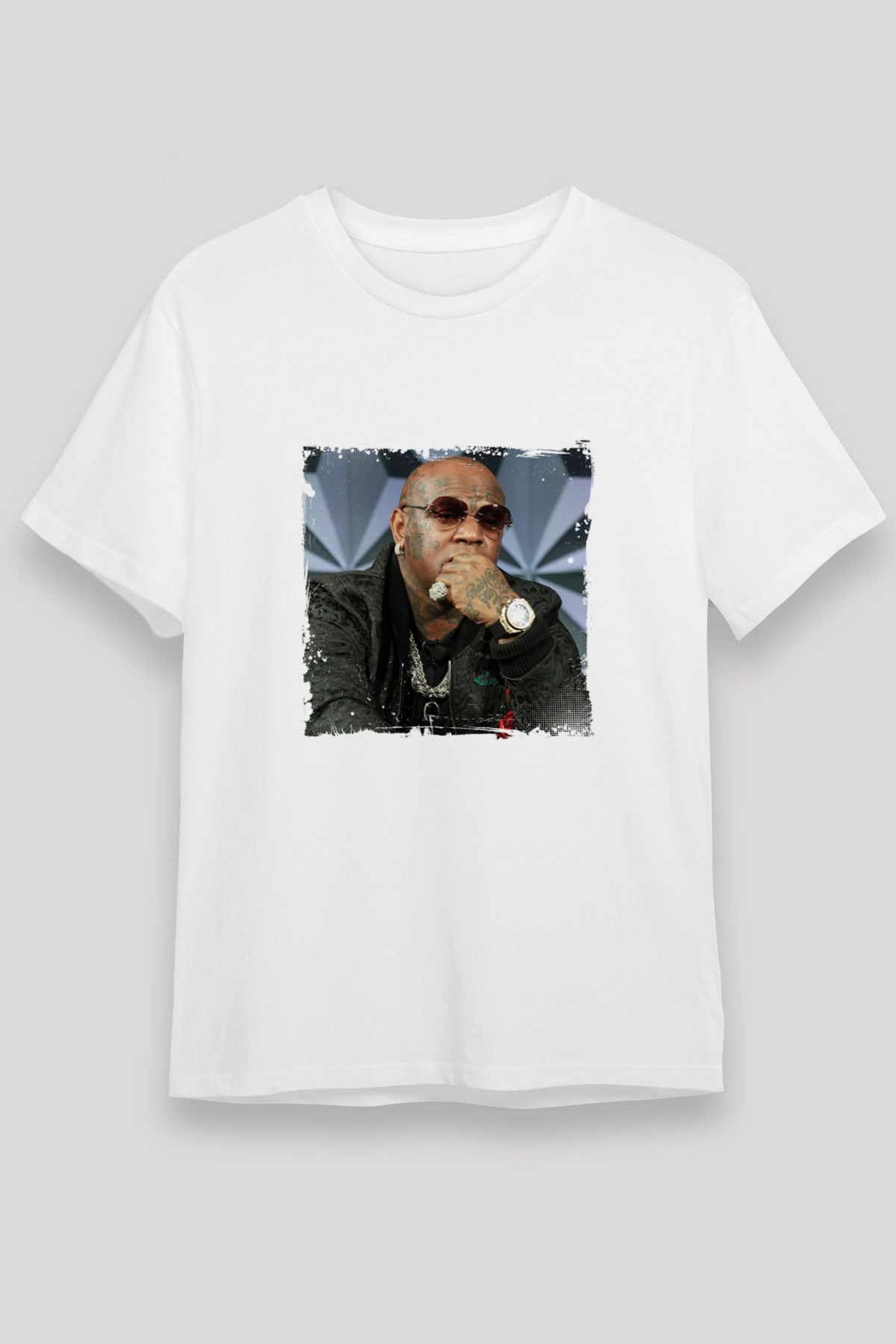 Birdman Baskılı Unisex Beyaz Tişört