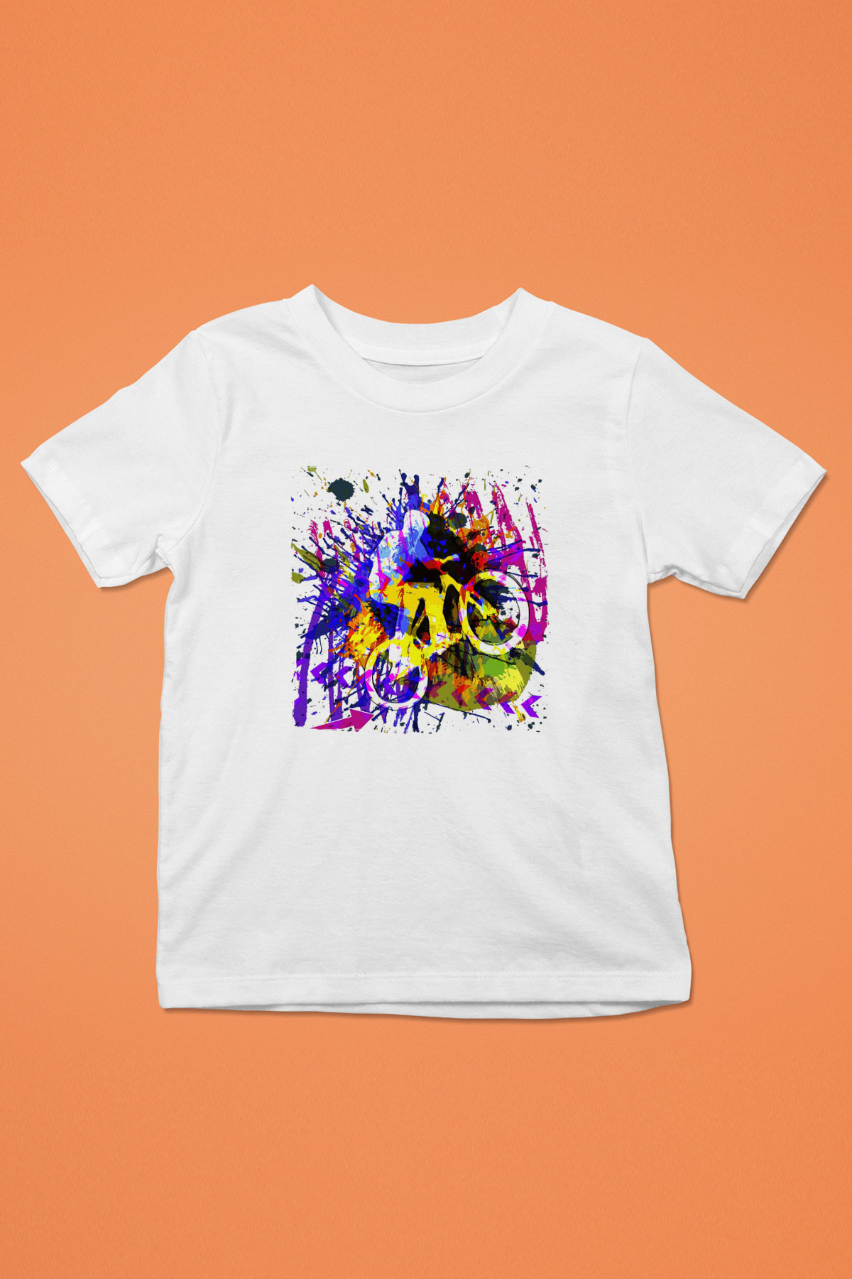 Bisiklet Beyaz Unisex Çocuk Tişört