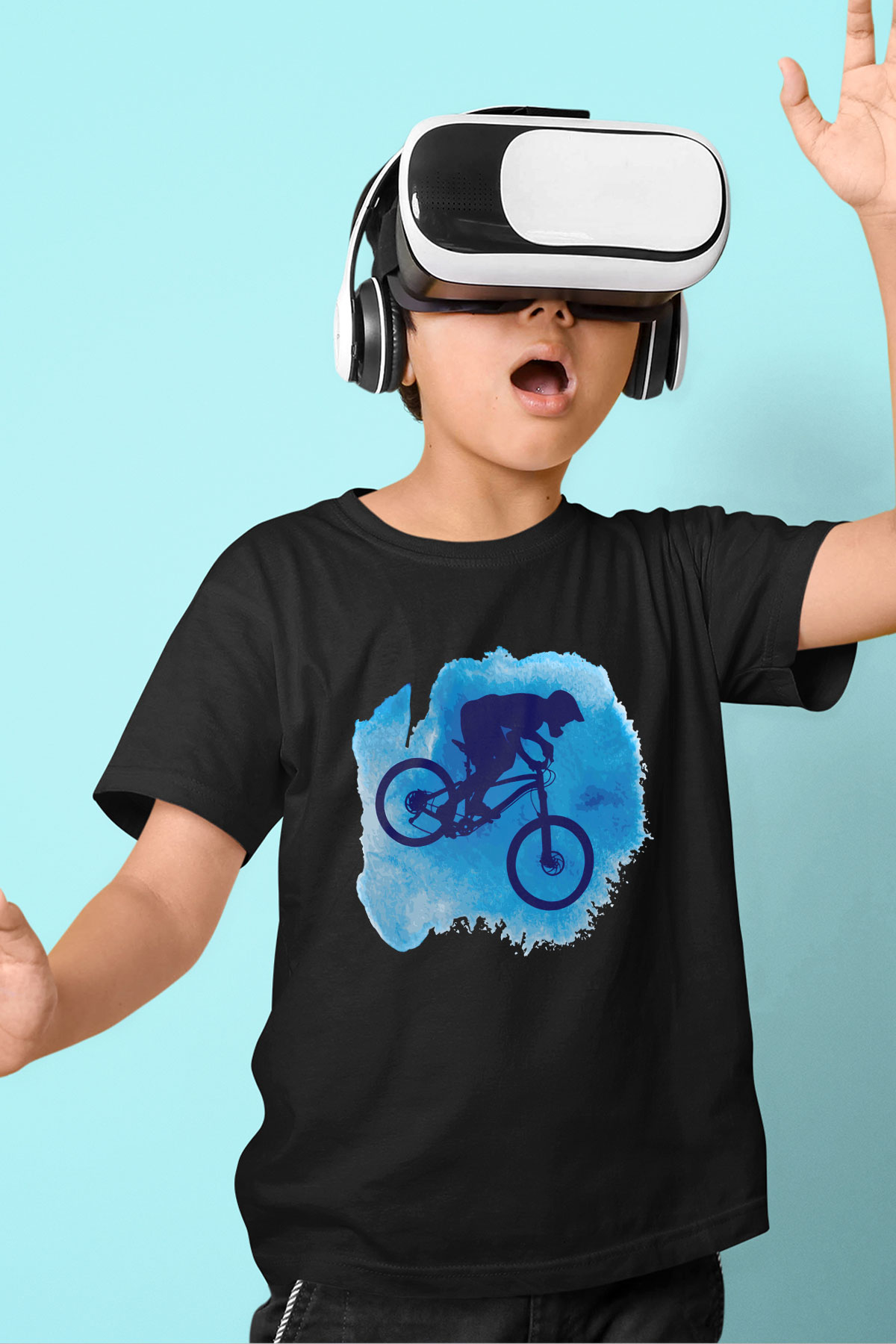 Bisiklet Siyah Unisex Çocuk Tişört