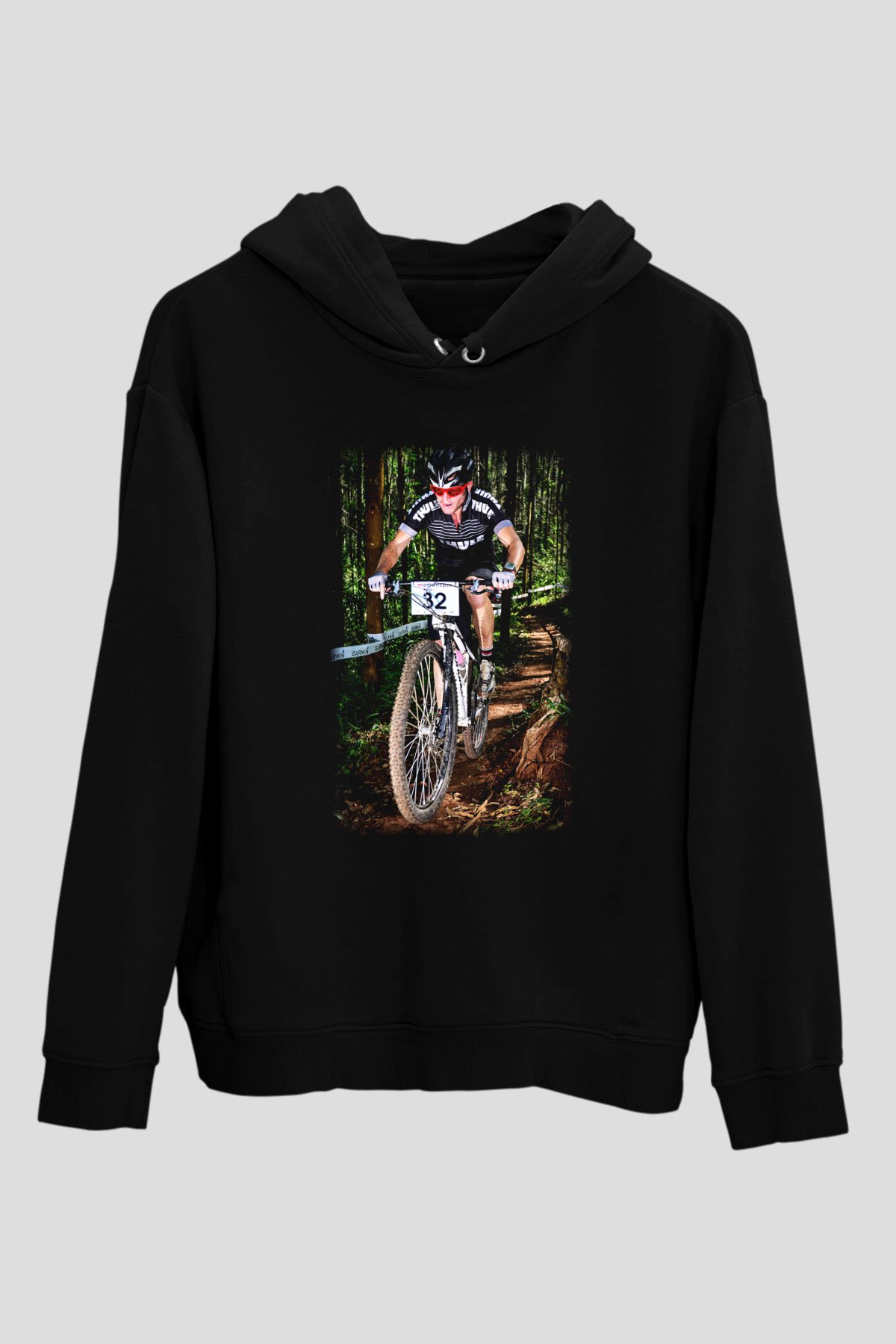 Bisiklet Siyah Unisex Hoodie