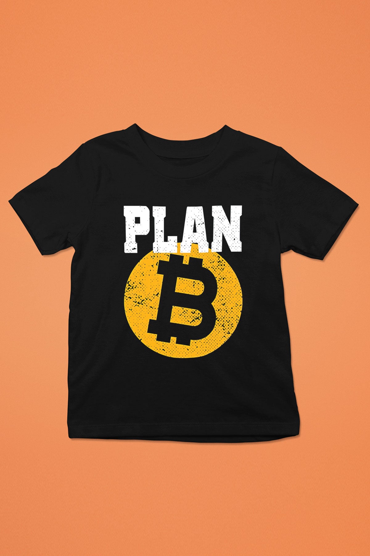 Bitcoin Baskılı Unisex Siyah Çocuk Tişört - Tshirt