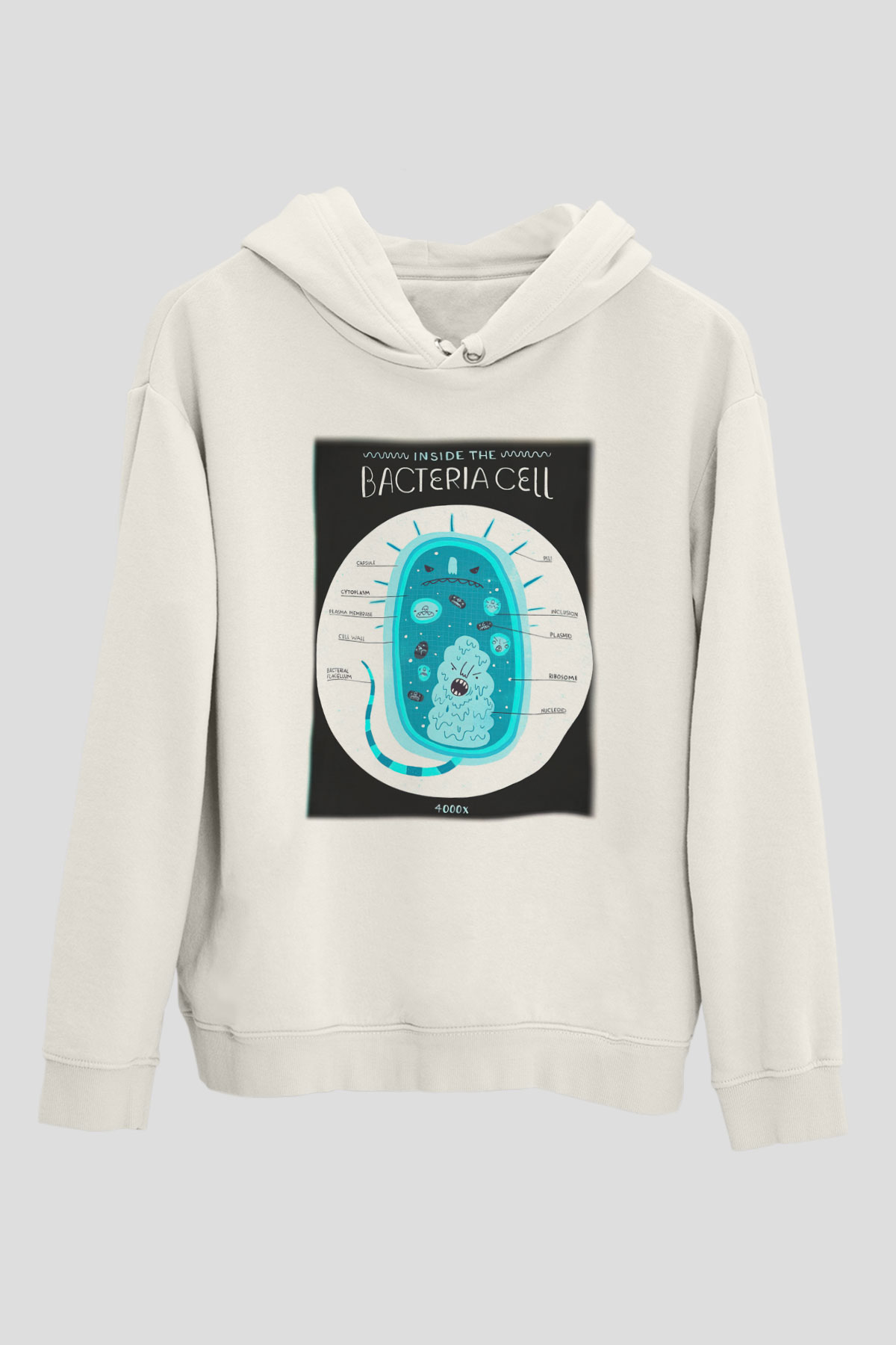 Biyolog Beyaz Unisex Hoodie