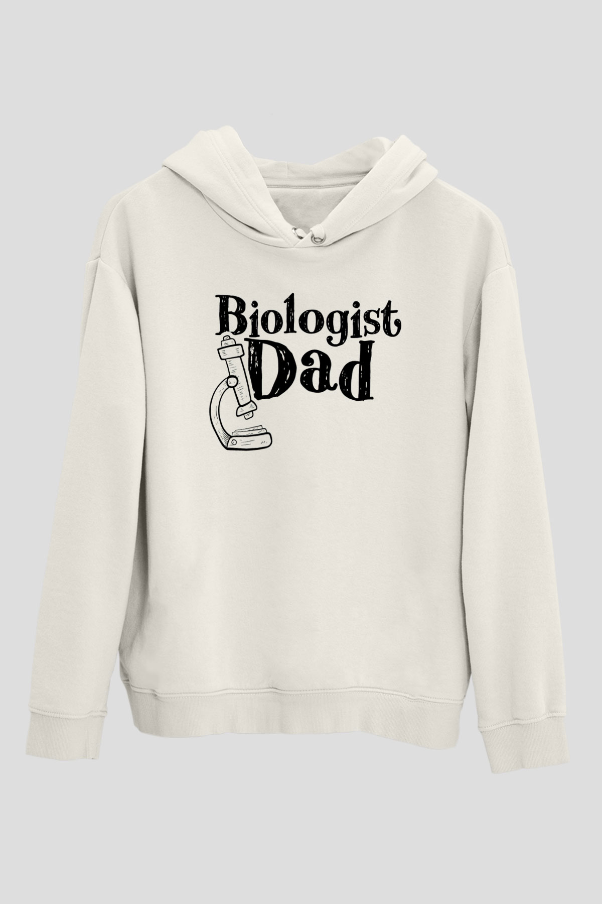 Biyolog Beyaz Unisex Kapüşonlu Sweatshirt