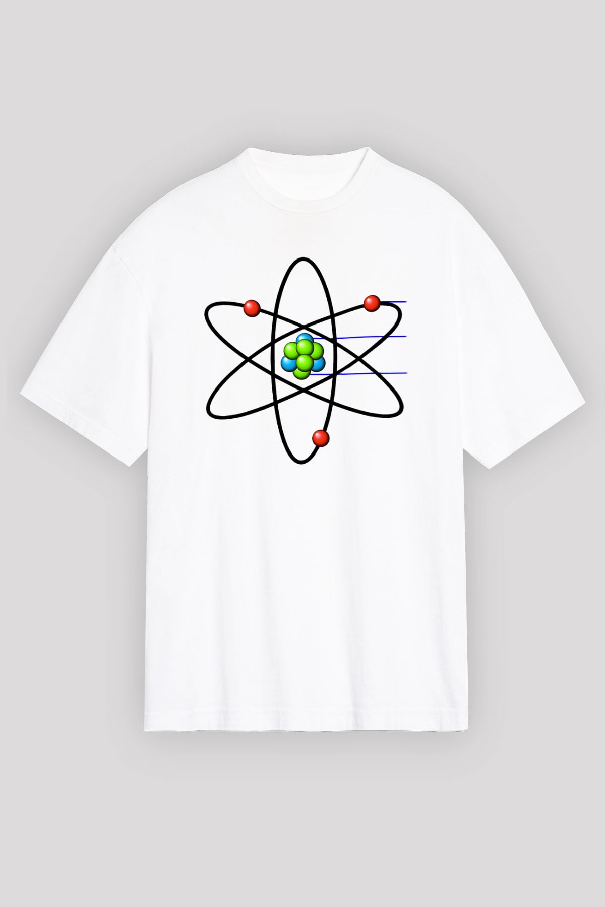 Biyolog Beyaz Unisex Oversize Tişört T-Shirt