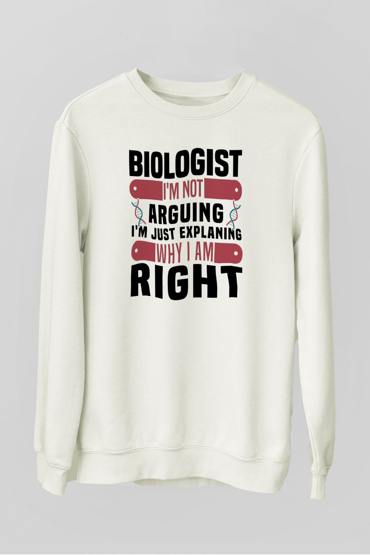 Biyolog Beyaz Unisex Sweatshirt