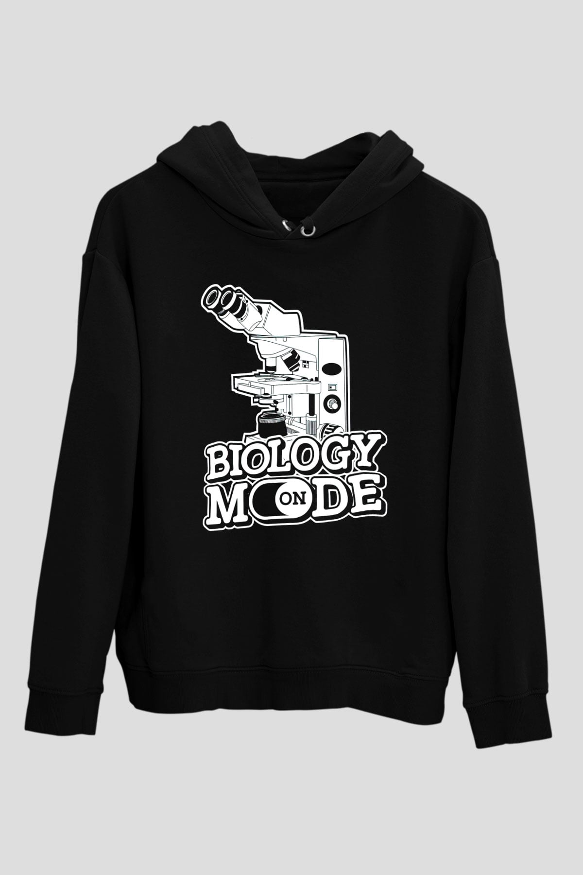 Biyolog Siyah Unisex Kapüşonlu Sweatshirt