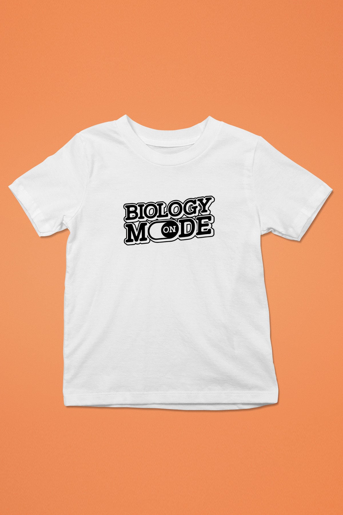Biyoloji Baskılı Unisex Beyaz Çocuk Tişörtü - Tshirt