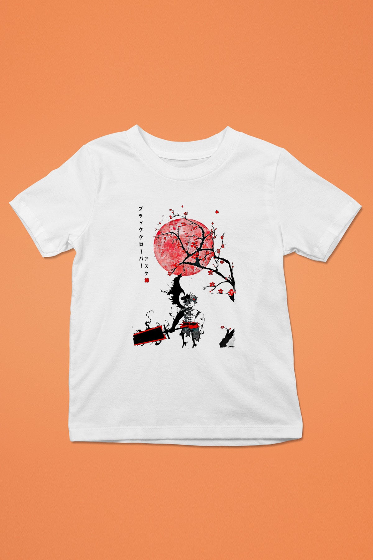 Black Clover Baskılı Beyaz Unisex Beyaz Çocuk Tişört - Tshirt