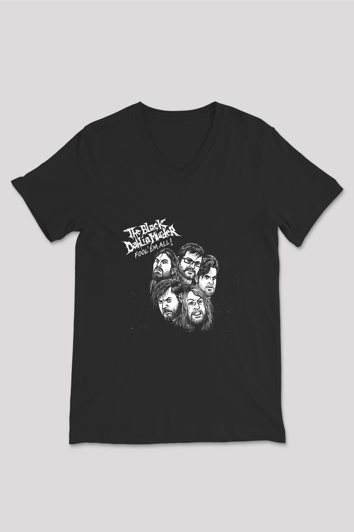 Black Dahlia Murder Baskılı Unisex Siyah V Yaka Tişört