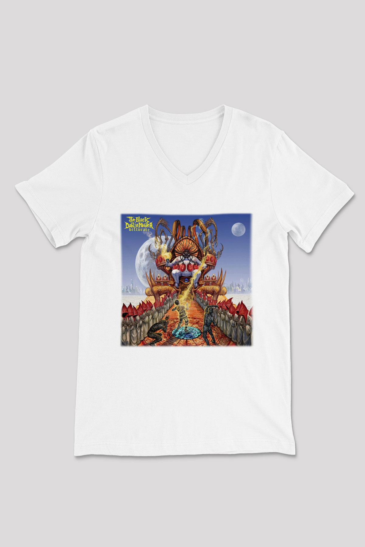 Black Dahlia Murder Beyaz Unisex V Yaka Tişört