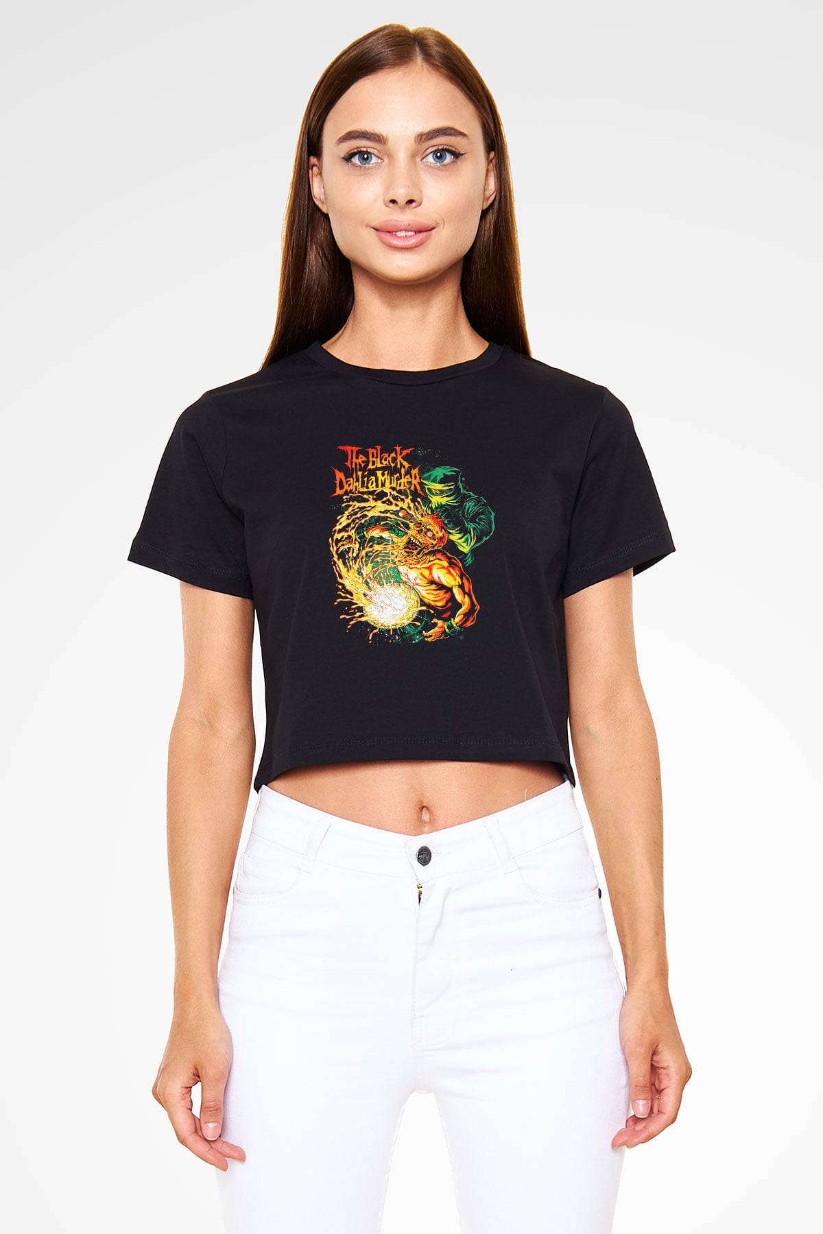 Black Dahlia Murder Siyah Crop Top Tişört