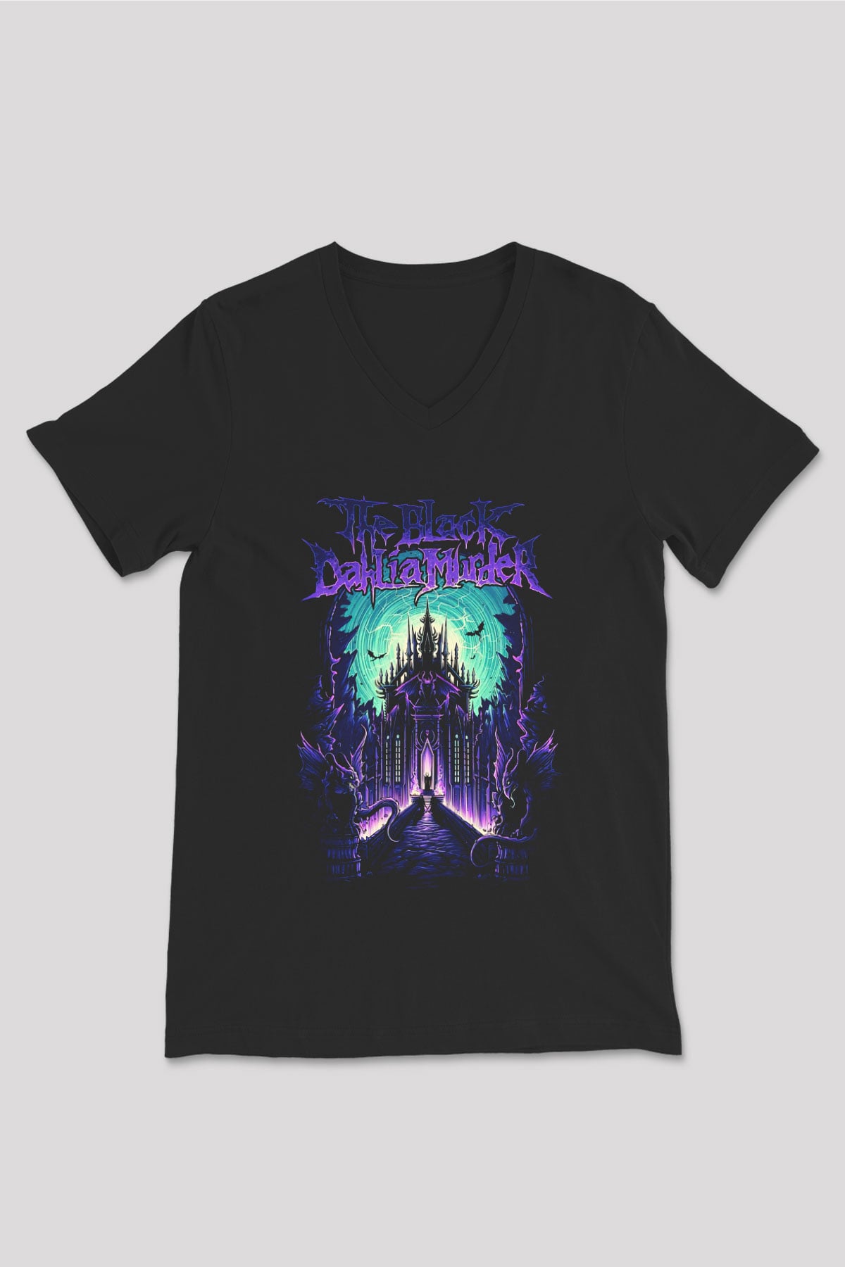 Black Dahlia Murder Siyah Unisex V Yaka Tişört T-Shirt