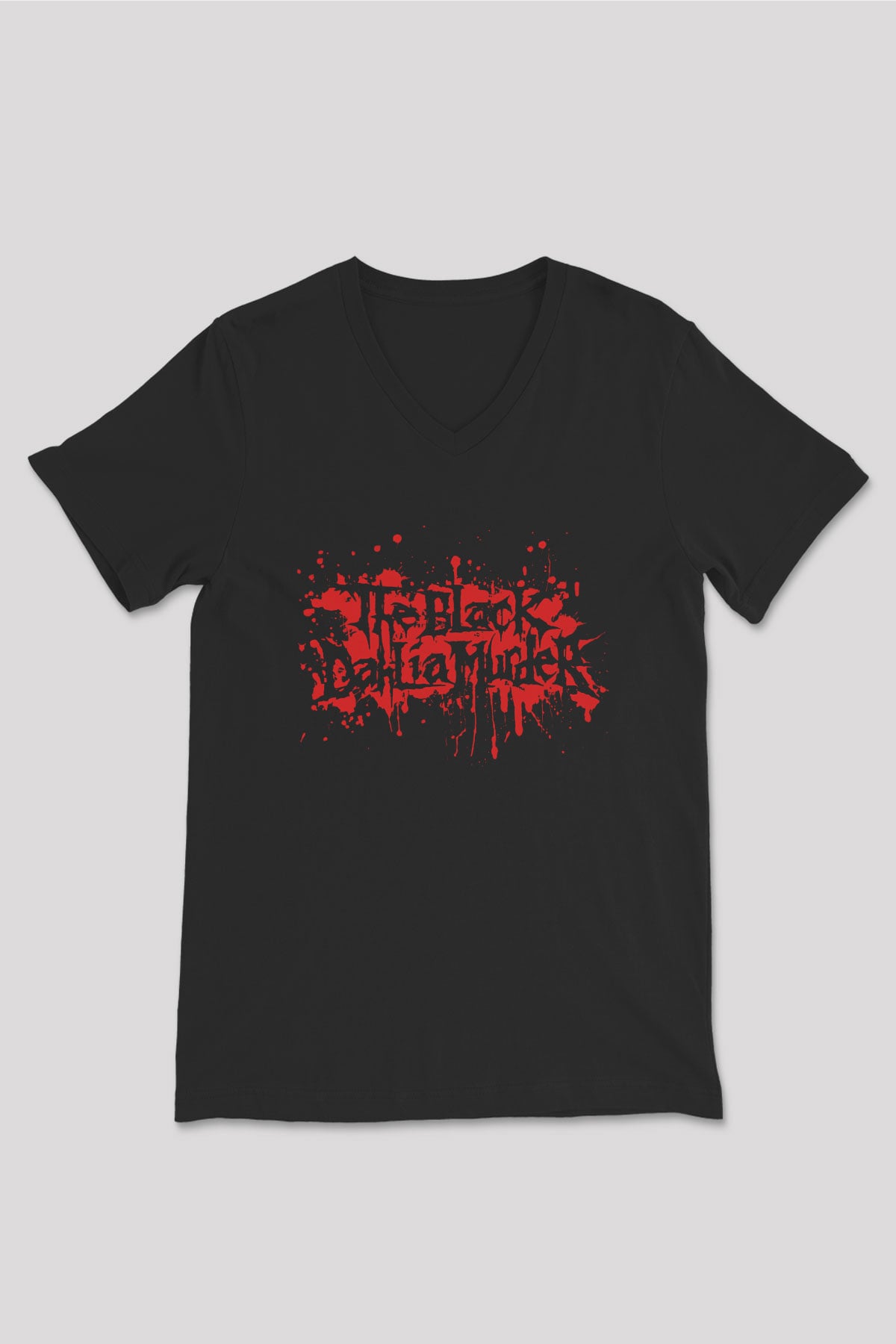 Black Dahlia Murder Siyah Unisex V Yaka Tişört T-Shirt