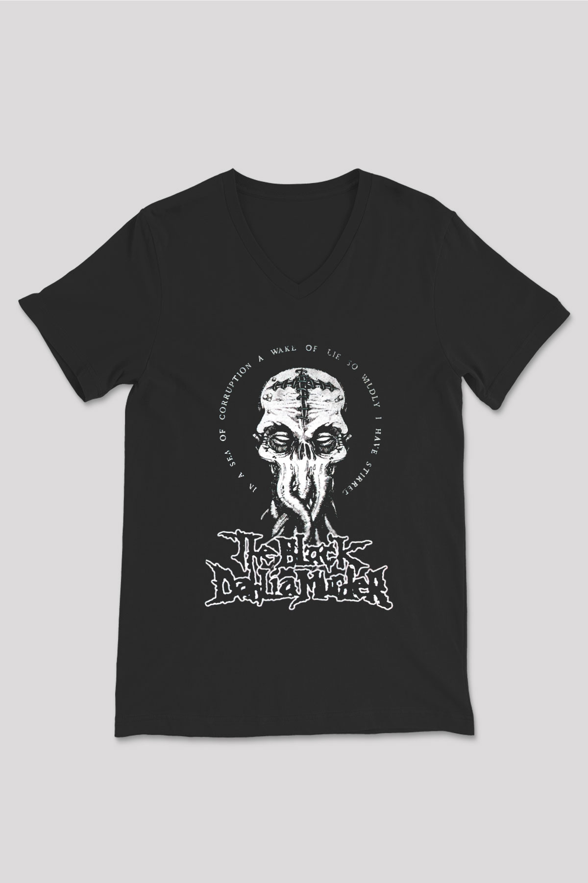 Black Dahlia Murder Siyah Unisex V Yaka Tişört