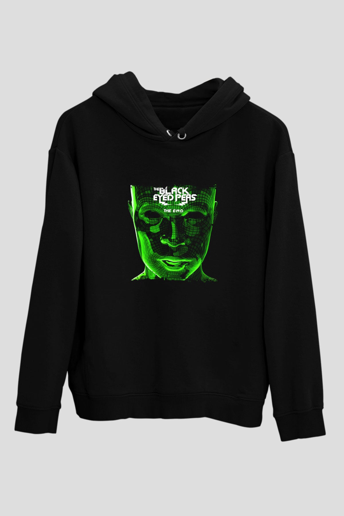 Black Eyed Peas Baskılı Unisex Siyah Hoodie