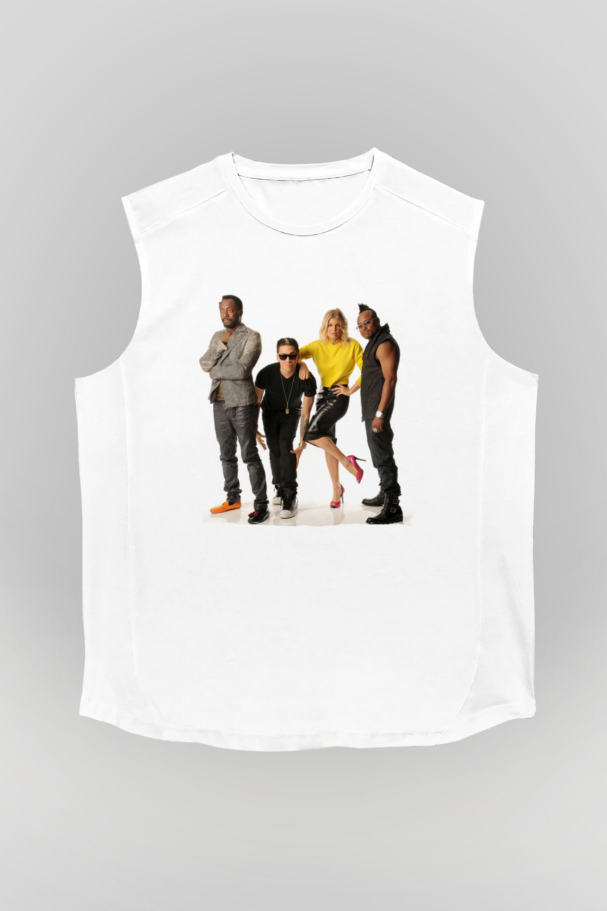 Black Eyed Peas Beyaz Unisex Kolsuz Tişört
