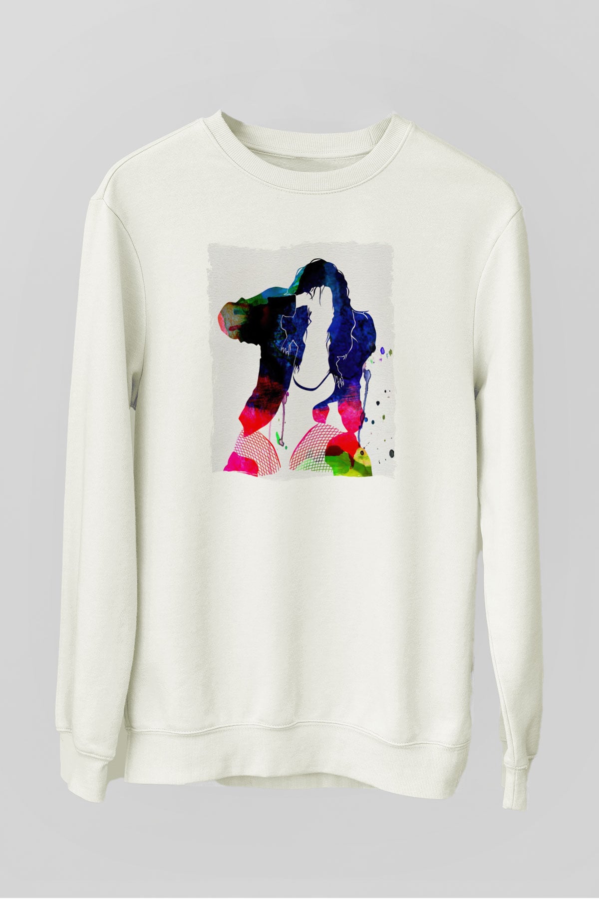 Black Eyed Peas Beyaz Unisex Sweatshirt