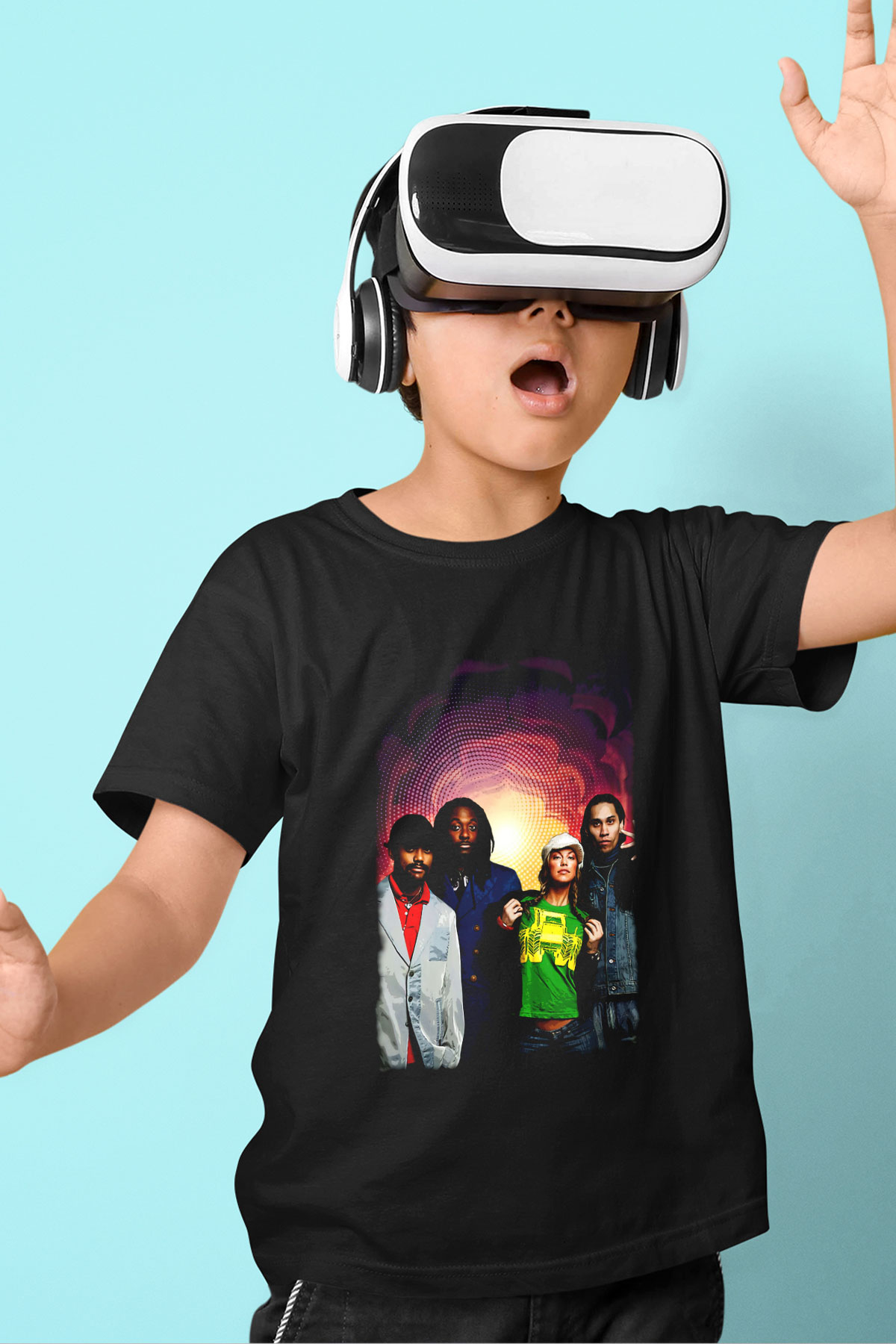Black Eyed Peas Siyah Unisex Çocuk Tişört