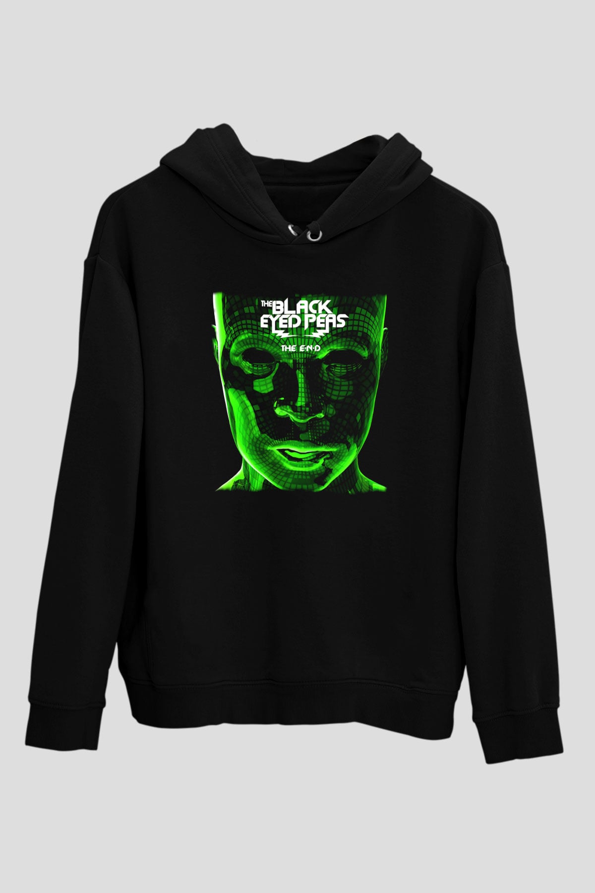 Black Eyed Peas Siyah Unisex Kapüşonlu Sweatshirt