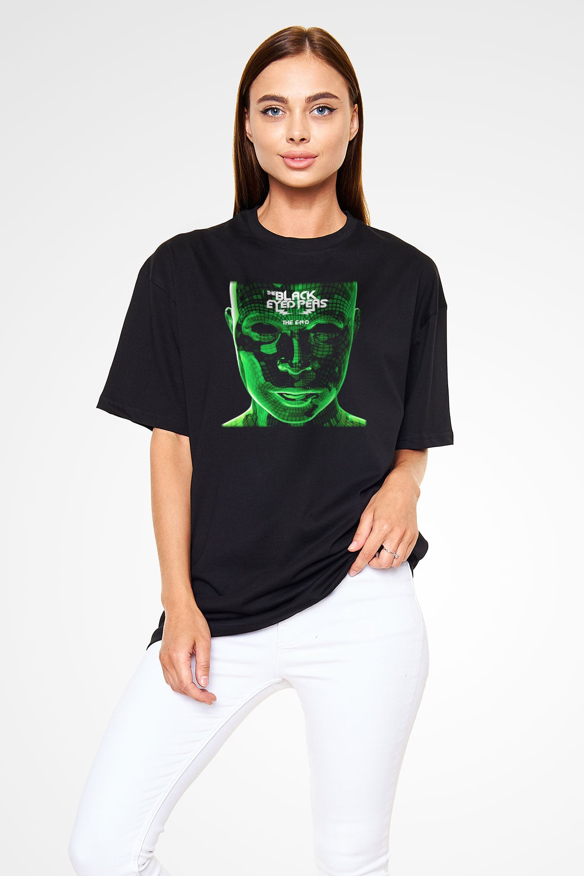 Black Eyed Peas Siyah Unisex Oversize Tişört T-Shirt