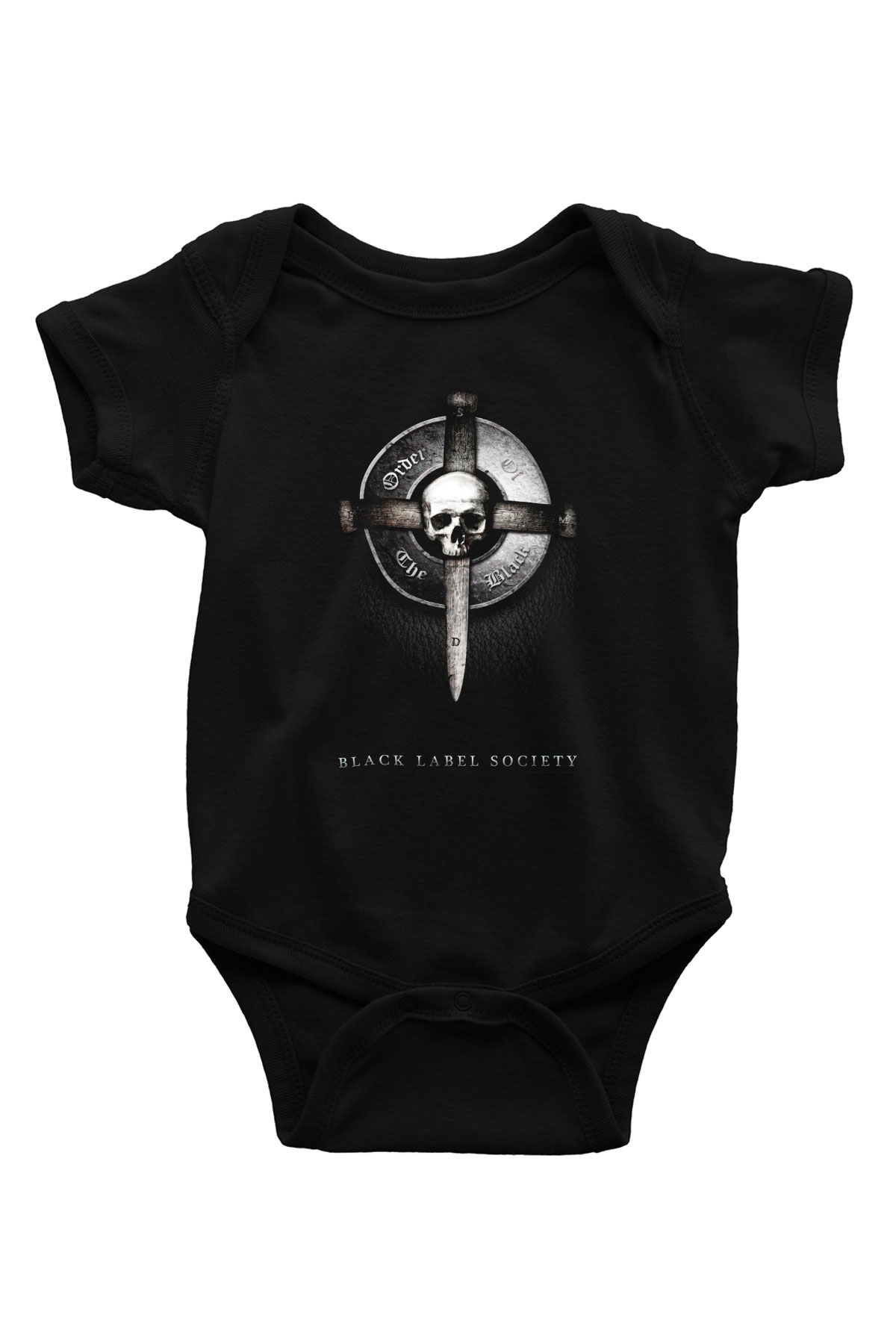 Black Label Society Baskılı Siyah Bebek Body - Zıbın