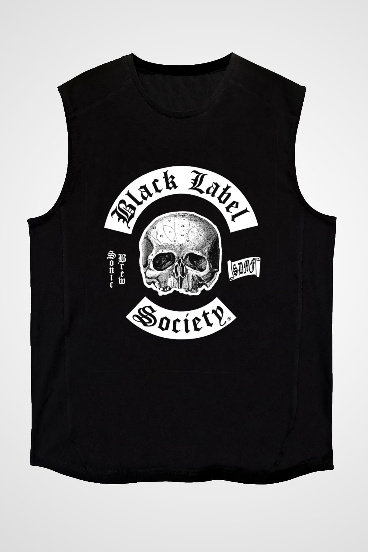 Black Label Society Baskılı Unisex Siyah Kolsuz Tişört