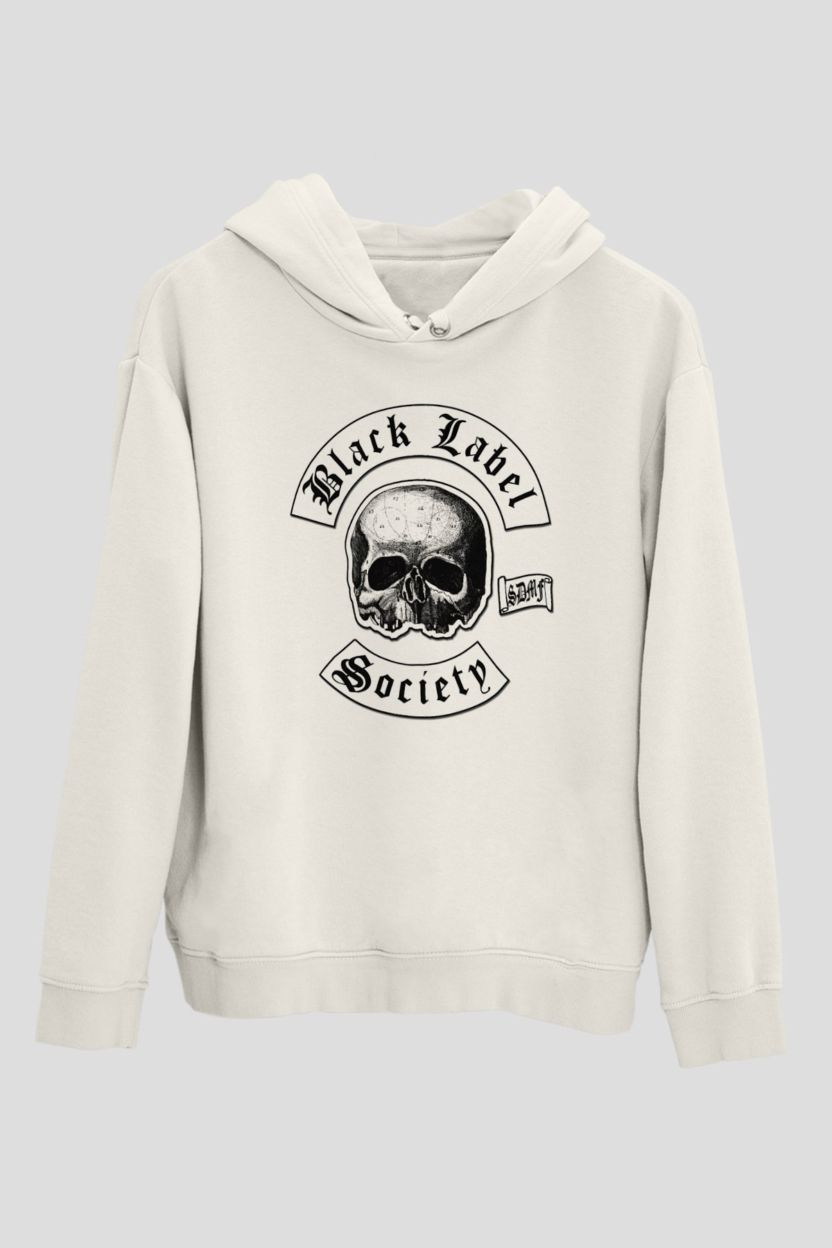 Black Label Society Beyaz Unisex Kapşonlu Sweatshirt