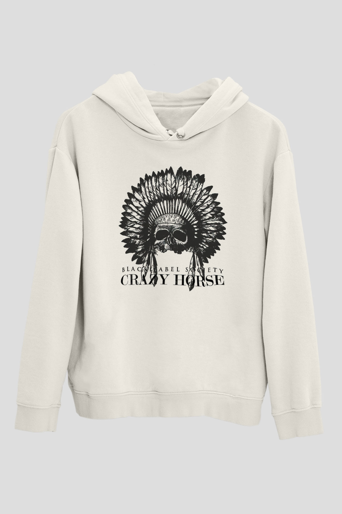 Black Label Society Beyaz Unisex Kapüşonlu Sweatshirt
