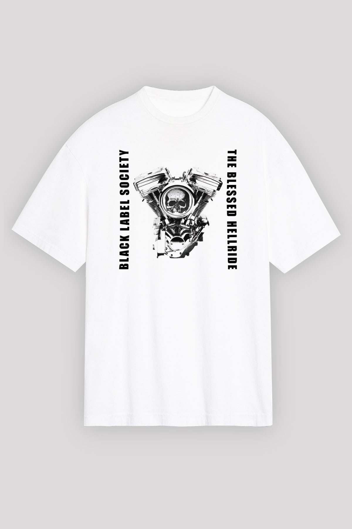Black Label Society Beyaz Unisex Oversize Tişört T-Shirt