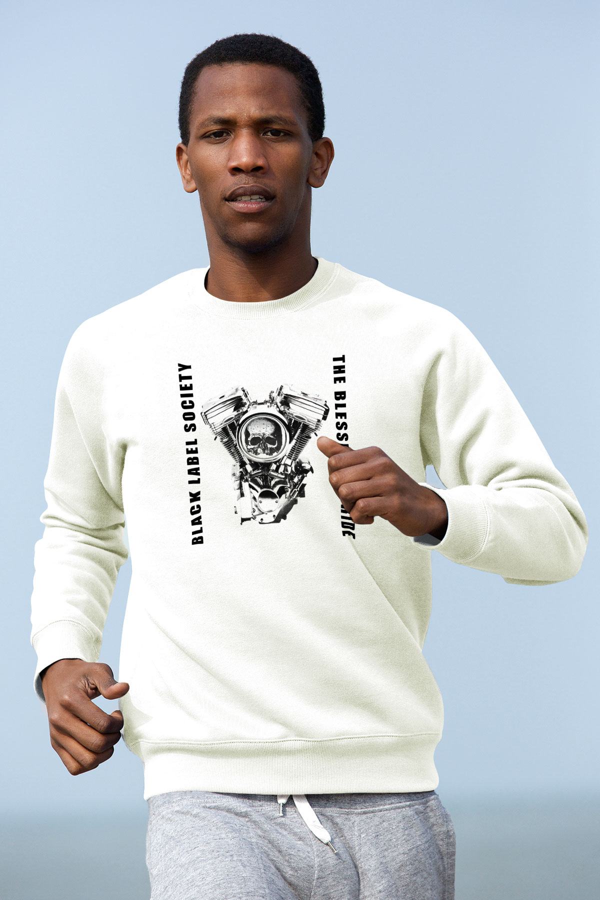 Black Label Society Beyaz Unisex Sweatshirt