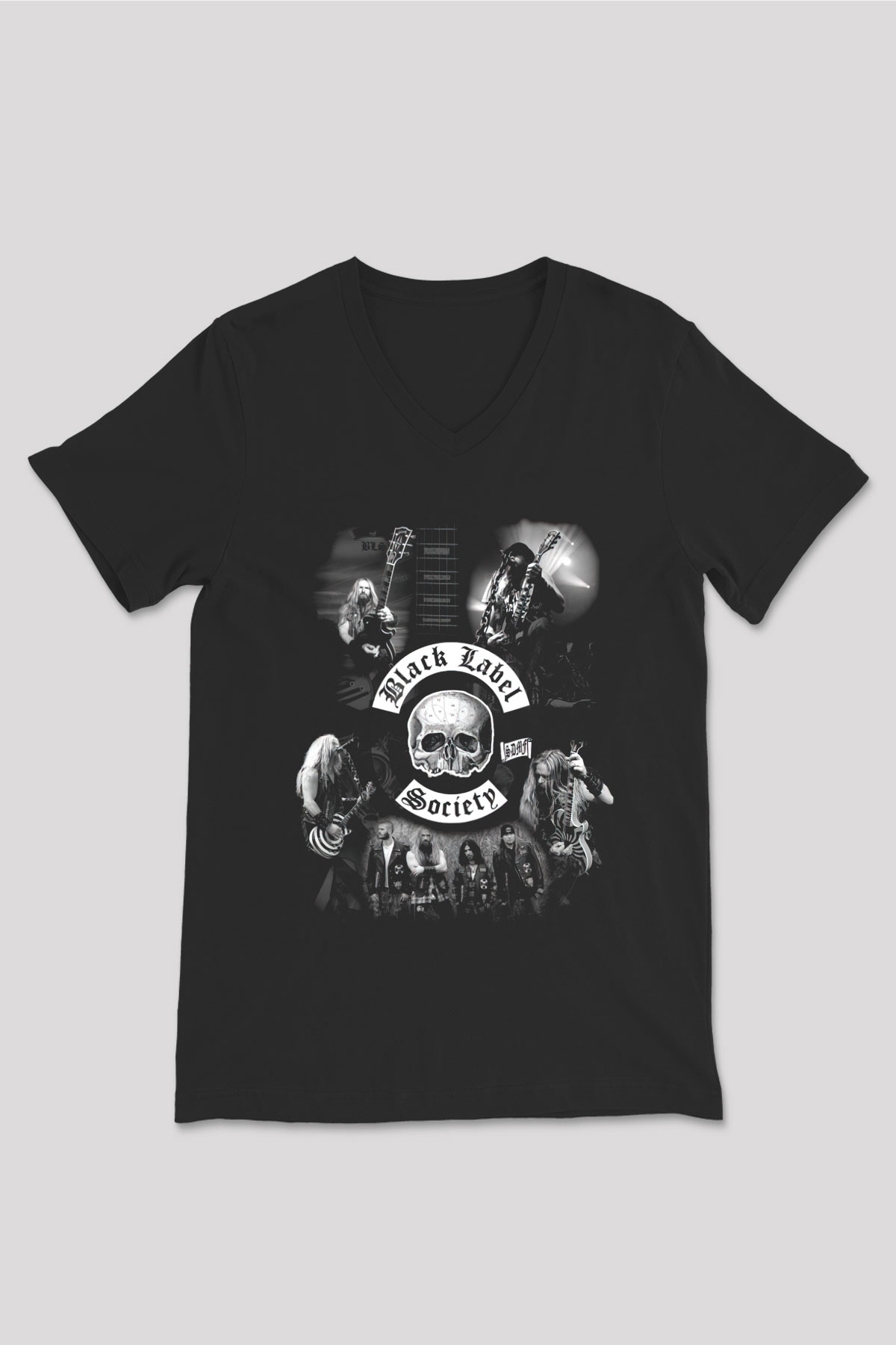 Black Label Society Siyah Unisex V Yaka Tişört