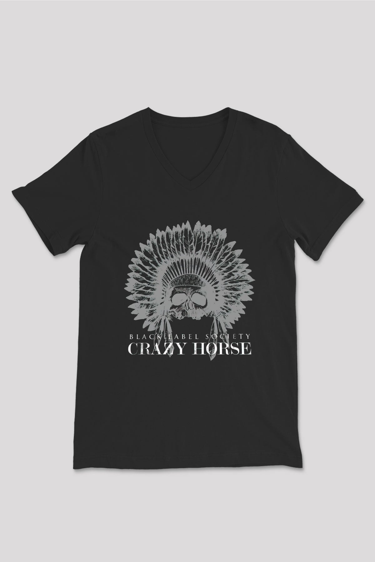 Black Label Society Siyah Unisex V Yaka Tişört T-Shirt