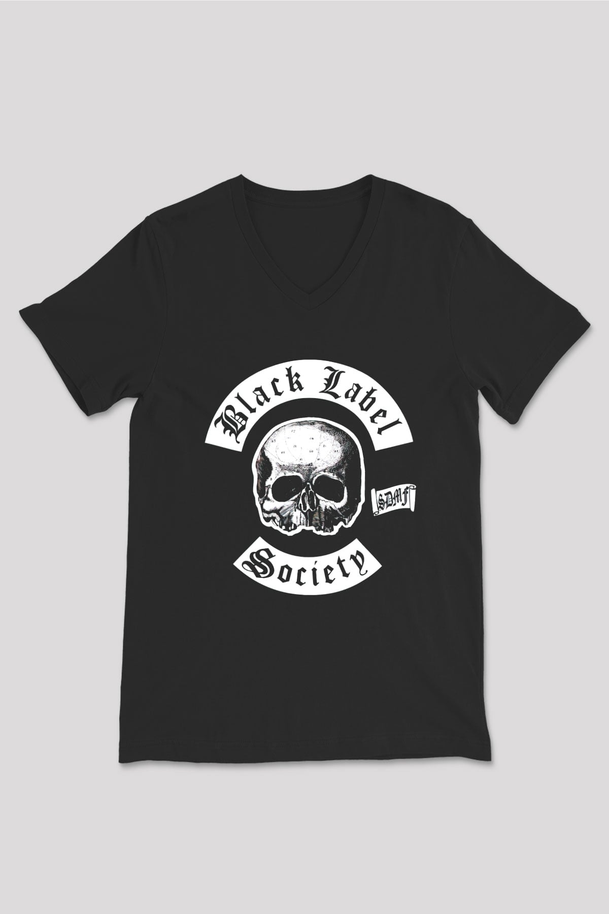 Black Label Society Siyah Unisex V Yaka Tişört T-Shirt